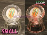 【SALE】クリスタル＆LED　マリア様置き物【丸型・小タイプ】