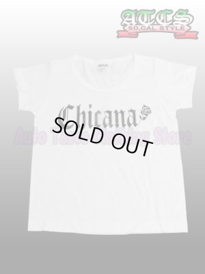 画像4: 【再入荷】　【BonitaWear】Tシャツ【白】Chicana・バラ
