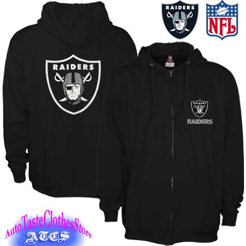 NFL RAIDER パーカー ライダース ジップアップ 厚地 フーディー 黒-