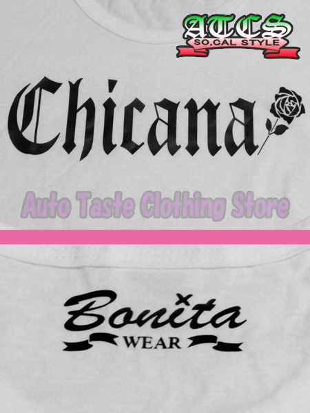 画像: 【再入荷】　【BonitaWear】Tシャツ【白】Chicana・バラ