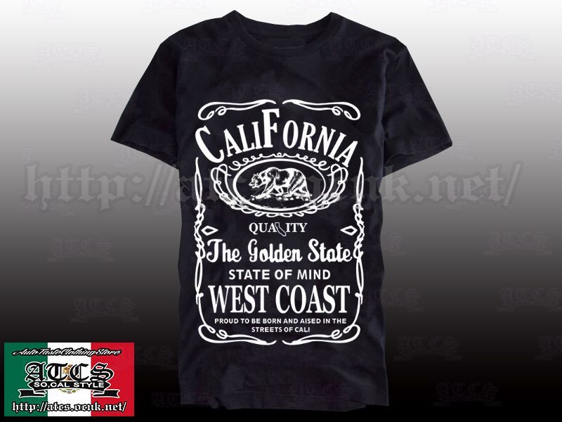 画像1: 【SALE】Jack Daniel's風　CALIFORNIA　Tシャツ