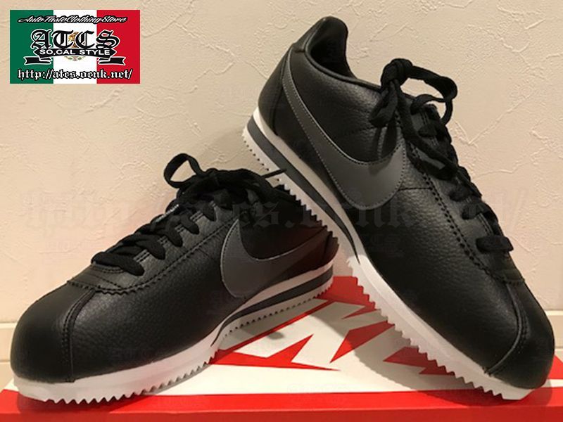 Nike Classic Cortez Leather 黒 グレー コルテッツ レザー