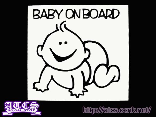 画像1: BABY ON BOARDステッカー